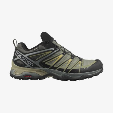 Salomon X ULTRA 3 GORE-TEX Mens Hiking Shoes Olive UK OSQP